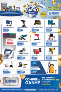 Ofertas de Aniversário Ferramentas Kennedy